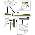 Fender Decal Upper Med Green Right by Arctic Cat