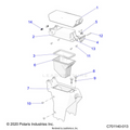 BODY: CENTER CONSOLE STORAGE - 2022 POLARIS RZR PRO R ULTIMATE