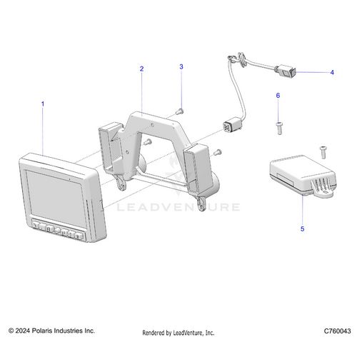 An Image of a Genuine Polaris Parts Schematic Diagram showing the schematic - ELECTRICAL: RIDE COMMAND - 2025 POLARIS RZR PRO XP ULTIMATE