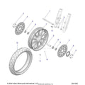 Front Wheel 19X3.5 Cast Black | (Incl. 5 6 8 11) by Polaris