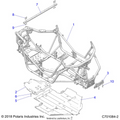 CHASSIS: MAIN FRAME AND SKID PLATE - 2024 POLARIS RZR TRAIL S 1000 ULTIMATE