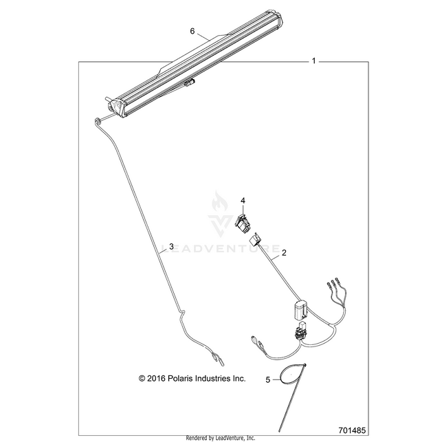 An Image of a Genuine Polaris Parts Schematic Diagram showing the schematic - OPTIONS: LIGHTS - 2019 POLARIS RZR XP 4 1000