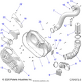 DRIVE TRAIN: CLUTCH COVER AND DUCTING - 2023 POLARIS RZR TRAIL S 1000 EPS