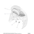 Line drawing of a motorcycle fairing with labeled parts, including the windshield and hardware, shown from a front angle. Features the Polaris Clip Edge 3 6Mm Thickness OEM part for Indian Motorcycle models.