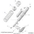 SUSPENSION: REAR SHOCK MOUNTING DELUXE - 2023 POLARIS RZR PRO R RIDE COMMAND