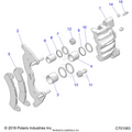 BRAKES: FRONT CALIPER - 2020 POLARIS RZR TURBO S VELOCITY