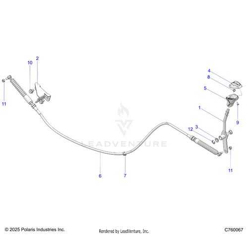 An Image of a Genuine Polaris Parts Schematic Diagram showing the schematic - DRIVE TRAIN: GEAR SELECTOR - 2026 POLARIS RZR XP S 1000 ULTIMATE