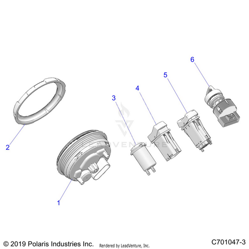 An Image of a Genuine Polaris Parts Schematic Diagram showing the schematic - ELECTRICAL: DASH INSTRUMENTS and CONTROLS - 2022 POLARIS RZR TRAIL 570