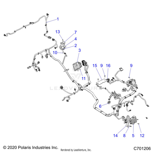 An Image of a Genuine Polaris Parts Schematic Diagram showing the schematic - ELECTRICAL: ECM COIL REGULATOR - 2022 POLARIS RZR XP 4 1000 HIGH LIFTER