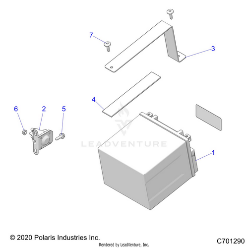 An Image of a Genuine Polaris Parts Schematic Diagram showing the schematic - ELECTRICAL: BATTERY - 2024 POLARIS RZR PRO XP 4 SPORT
