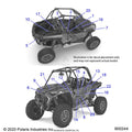 BODY: DECALS - 2021 POLARIS RZR XP 1000 TRAILS & ROCKS