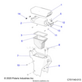 BODY: CENTER CONSOLE STORAGE - 2023 POLARIS RZR PRO R ULTIMATE TROY LEE DESIGNS