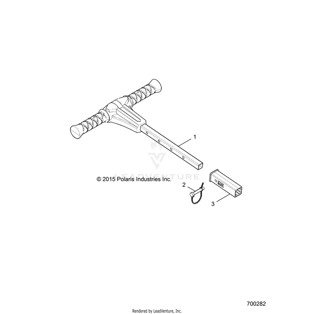 An Image of a Genuine Polaris Parts Schematic Diagram showing the schematic - BODY: GRAB BAR PASSENGER - 2018 POLARIS RZR XP 1000