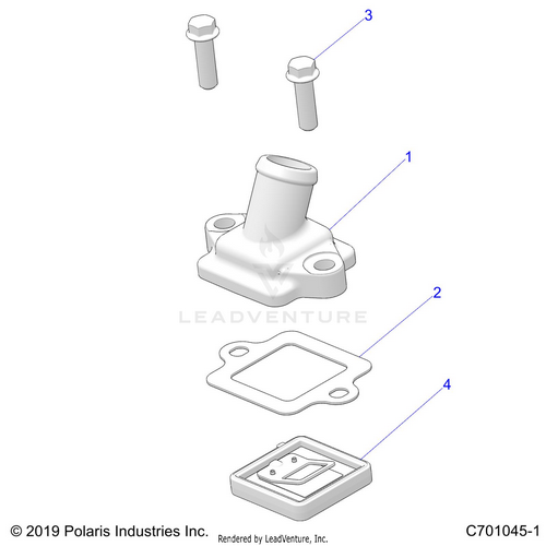 An Image of a Genuine Polaris Parts Schematic Diagram showing the schematic - ENGINE: BREATHER - 2020 POLARIS RZR 570