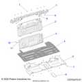 BODY: REAR CLOSEOFF CENTER PANELS - 2022 POLARIS RZR PRO R 4 SPORT