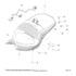 Technical diagram of a motorcycle seat assembly highlighting the main seat, connectors, bolts, washers—including the Polaris Screw Txbhfl M4X1.0X20 Thd Form—with numbered factory components.