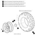 Wheel & Tire Assembly Steel Front Left Includes Items 3 4 by Arctic Cat