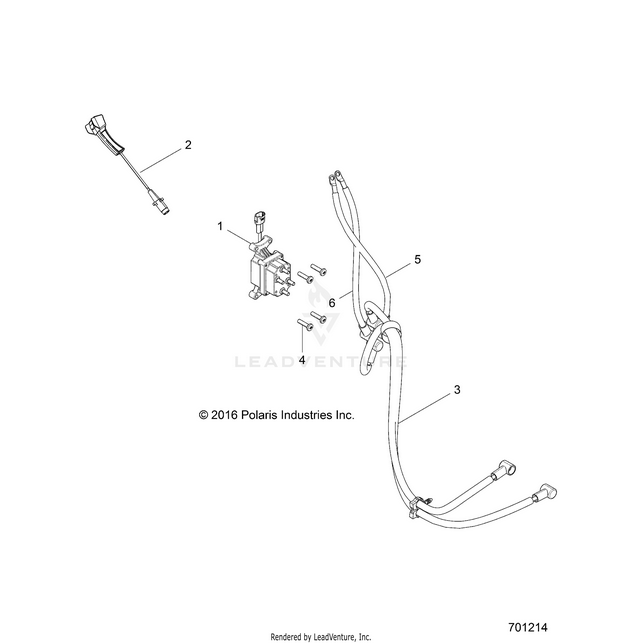 An Image of a Genuine Polaris Parts Schematic Diagram showing the schematic - ELECTRICAL: WINCH - 2017 POLARIS RZR XP 4 1000