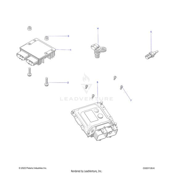 An Image of a Genuine Polaris Parts Schematic Diagram showing the schematic - ELECTRICAL: COMPONENTS - 2024 POLARIS RZR 200 EVAP