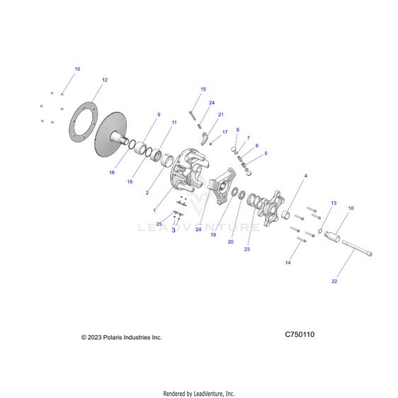 An Image of a Genuine Polaris Parts Schematic Diagram showing the schematic - DRIVE TRAIN: PRIMARY CLUTCH - 2022 POLARIS RZR PRO R 4 ULTIMATE