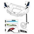 Hood Decal Top Side Left (For Stampede) by Arctic Cat
