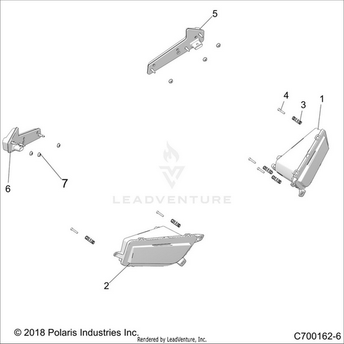 An Image of a Genuine Polaris Parts Schematic Diagram showing the schematic - ELECTRICAL: HEADLIGHTS AND TAILLIGHTS - 2019 POLARIS RZR XP TURBO S VELOCITY