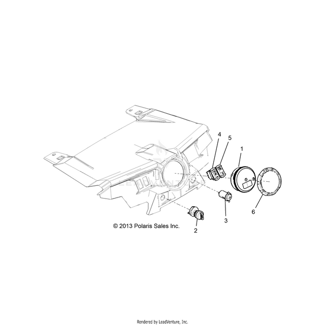 An Image of a Genuine Polaris Parts Schematic Diagram showing the schematic - ELECTRICAL: DASH INSTRUMENTS AND CONTROLS - 2016 POLARIS RZR 4 900
