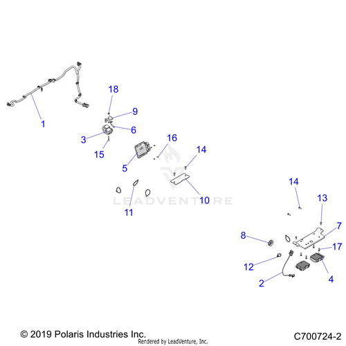 An Image of a Genuine Polaris Parts Schematic Diagram showing the schematic - ELECTRICAL: ECU REGULATOR ETC. - 2020 POLARIS RZR TURBO S 4 VELOCITY