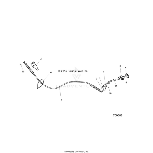 An Image of a Genuine Polaris Parts Schematic Diagram showing the schematic - DRIVE TRAIN: GEAR SELECTOR - 2019 POLARIS RZR S 1000 EPS