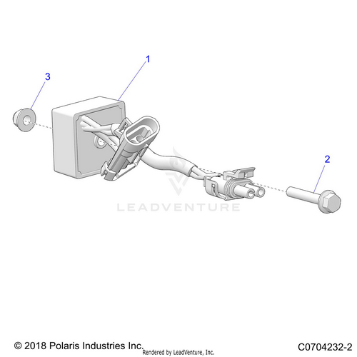 An Image of a Genuine Polaris Parts Schematic Diagram showing the schematic - ELECTRICAL: RELAY DIFFERENTIAL - 2020 POLARIS RZR 900 EPS RIDE COMMAND