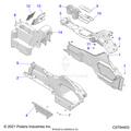 BODY: CENTER CONSOLE - 2022 POLARIS RZR PRO XP 4 SPORT EVAP