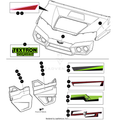 Ext Door Decal Blu Left For Stampede 4X Models by Arctic Cat