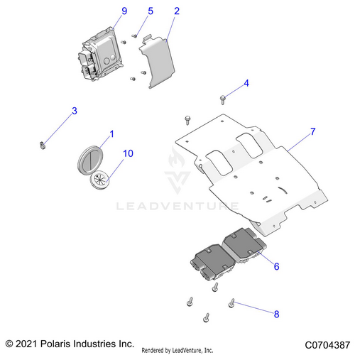 An Image of a Genuine Polaris Parts Schematic Diagram showing the schematic - ELECTRICAL: ECU REGULATOR ETC. - 2021 POLARIS RZR PRO XP 4 SPORT CA