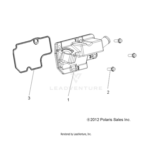 An Image of a Genuine Polaris Parts Schematic Diagram showing the schematic - ENGINE: BREATHER - 2017 POLARIS RZR S 1000 EPS