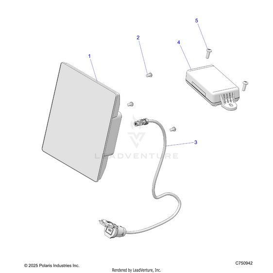 An Image of a Genuine Polaris Parts Schematic Diagram showing the schematic - ELECTRICAL: RIDE COMMAND - 2026 POLARIS RZR PRO R ULTIMATE