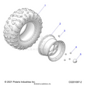 WHEELS: REAR - 2023 POLARIS RZR 200 TROY LEE DESIGNS EVAP