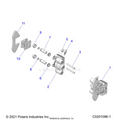 BRAKES: CALIPER FRONT - 2021 POLARIS RZR 200
