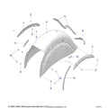 Indian Chieftain Road Master Springfield Rear Fender (Blue) TAKE OFF