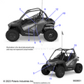 BODY: DECALS - 2023 POLARIS RZR 200 TROY LEE DESIGNS EVAP