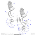 BODY: SEAT ASM. AND SLIDER - 2021 POLARIS RZR XP 1000 TRAILS & ROCKS