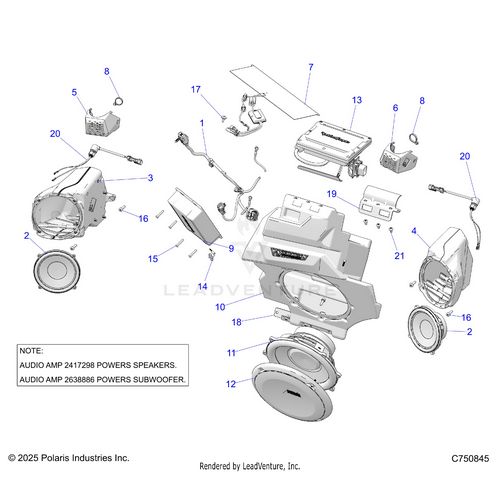 Polaris UTV/ATV OEM Amps & Speaker Components - Witchdoctors