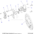 BRAKES: CALIPER REAR - 2022 POLARIS RZR TURBO R 4 ULTIMATE