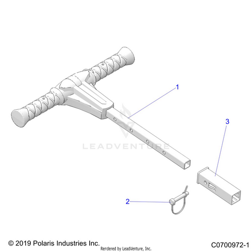 An Image of a Genuine Polaris Parts Schematic Diagram showing the schematic - BODY: GRAB BAR PASSENGER - 2020 POLARIS RZR TURBO S 4 VELOCITY
