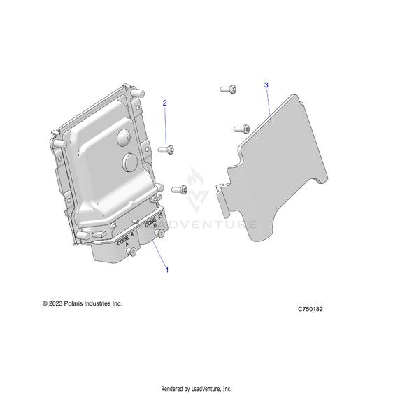 An Image of a Genuine Polaris Parts Schematic Diagram showing the schematic - ELECTRICAL: ECU AND RELATED - 2025 POLARIS RZR PRO R 4 SPORT