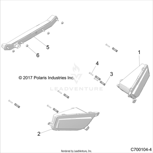An Image of a Genuine Polaris Parts Schematic Diagram showing the schematic - ELECTRICAL: HEADLIGHTS AND TAILLIGHTS - 2019 POLARIS RZR RS1