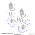 BODY: SEAT ASM. AND SLIDER - 2023 POLARIS RZR XP 4 1000 PREMIUM RIDE COMMAND