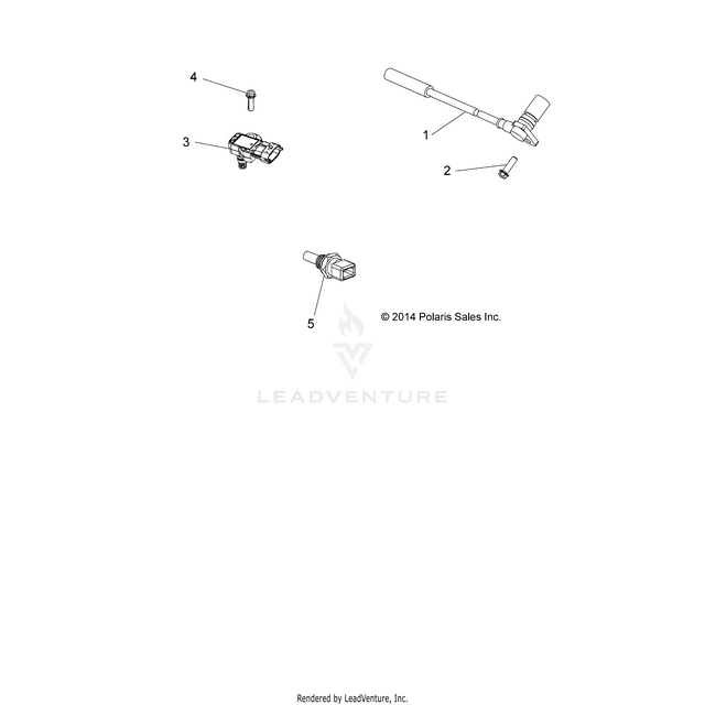 An Image of a Genuine Polaris Parts Schematic Diagram showing the schematic - ELECTRICAL: SENSORS and MODULES - 2016 POLARIS RZR 4 900