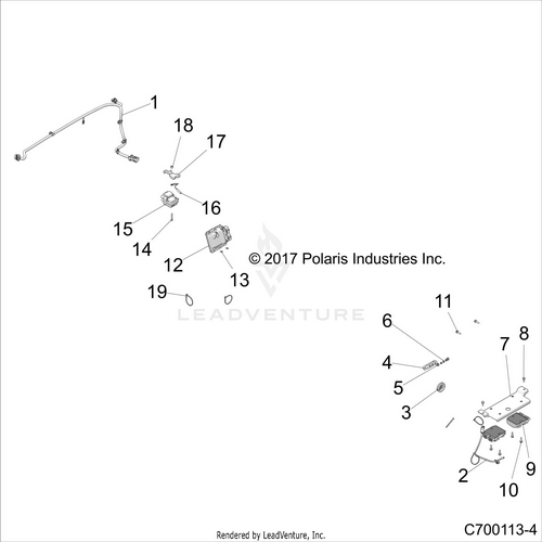 An Image of a Genuine Polaris Parts Schematic Diagram showing the schematic - ELECTRICAL: ECU REGULATORS BOX HARNESS - 2018 POLARIS RZR XP 4 TURBO