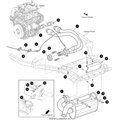 Bracket Exhaust Black by Arctic Cat