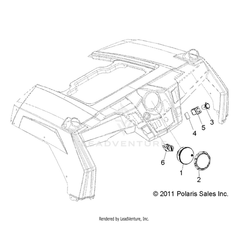An Image of a Genuine Polaris Parts Schematic Diagram showing the schematic - ELECTRICAL: DASH INSTRUMENTS and CONTROLS - 2016 POLARIS RZR 570